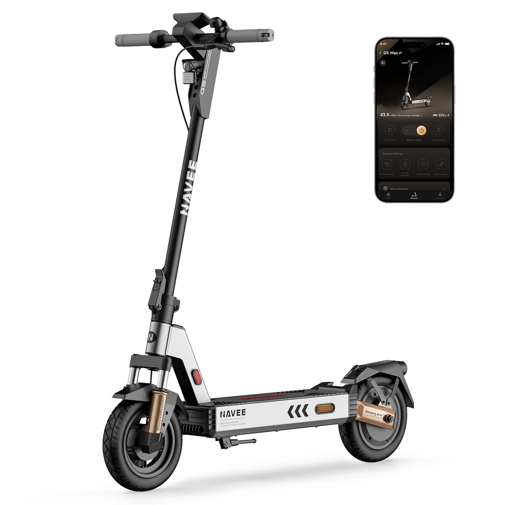 NAVEE G5 Max Electric Scooter – 20 MPH Speed, 42-Mile Range