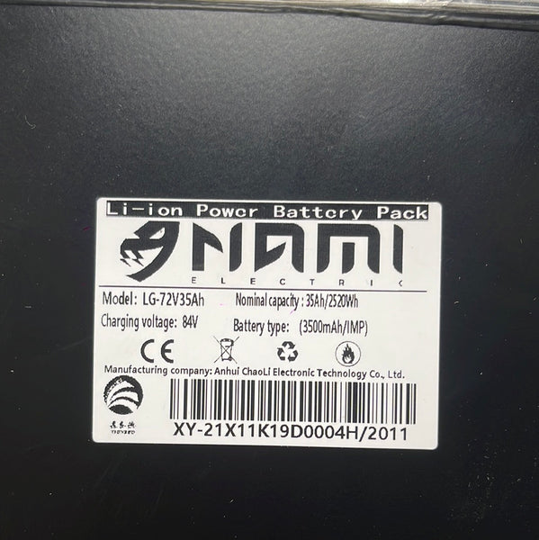 Burn-E 72V 35Ah Branded Battery